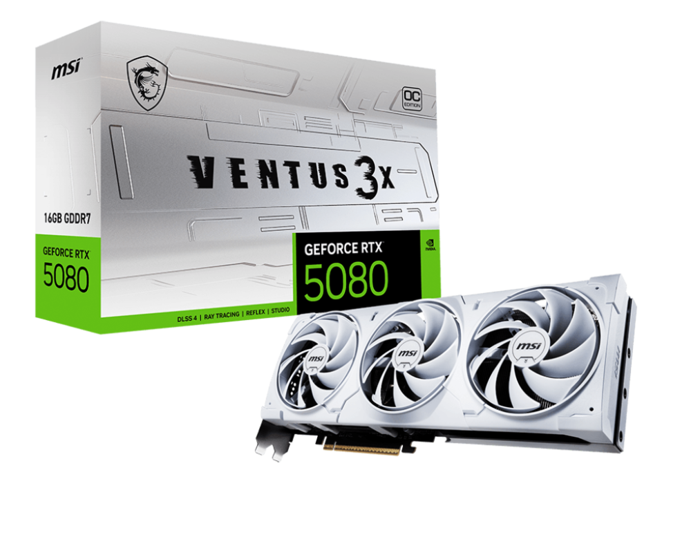 Видеокарта MSI GeForce RTX 5080 16GB VENTUS 3X OC WHITE 5
