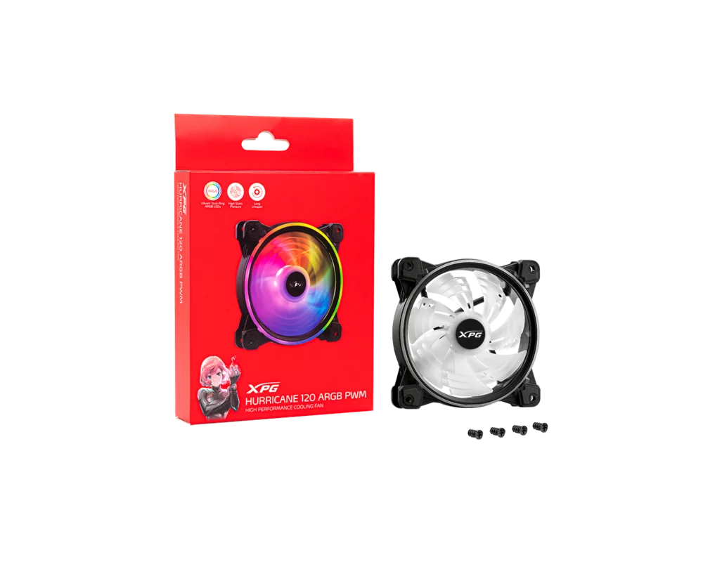 Вентилатор XPG HURRICANE 120 ARGB PWM BK 4