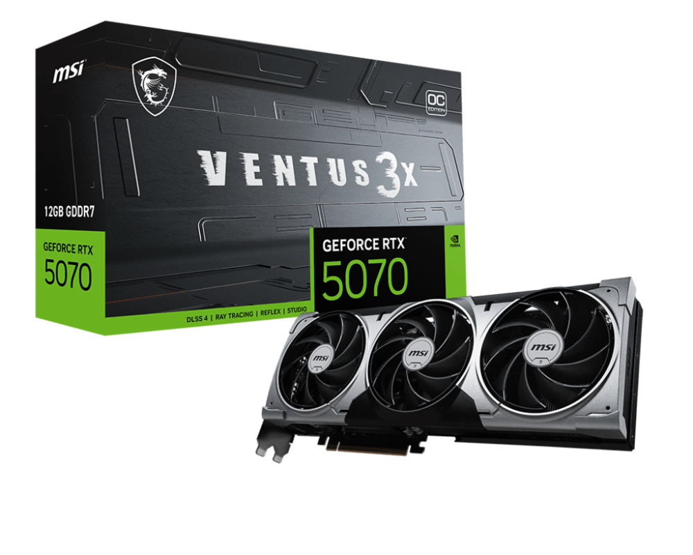 Видеокарта MSI GeForce RTX 5070 12GB VANGUARD SOC 12 VENTUS 3X OC 5