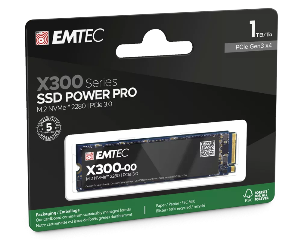 SSD EMTEC X300 1T M2 PCIE3 3