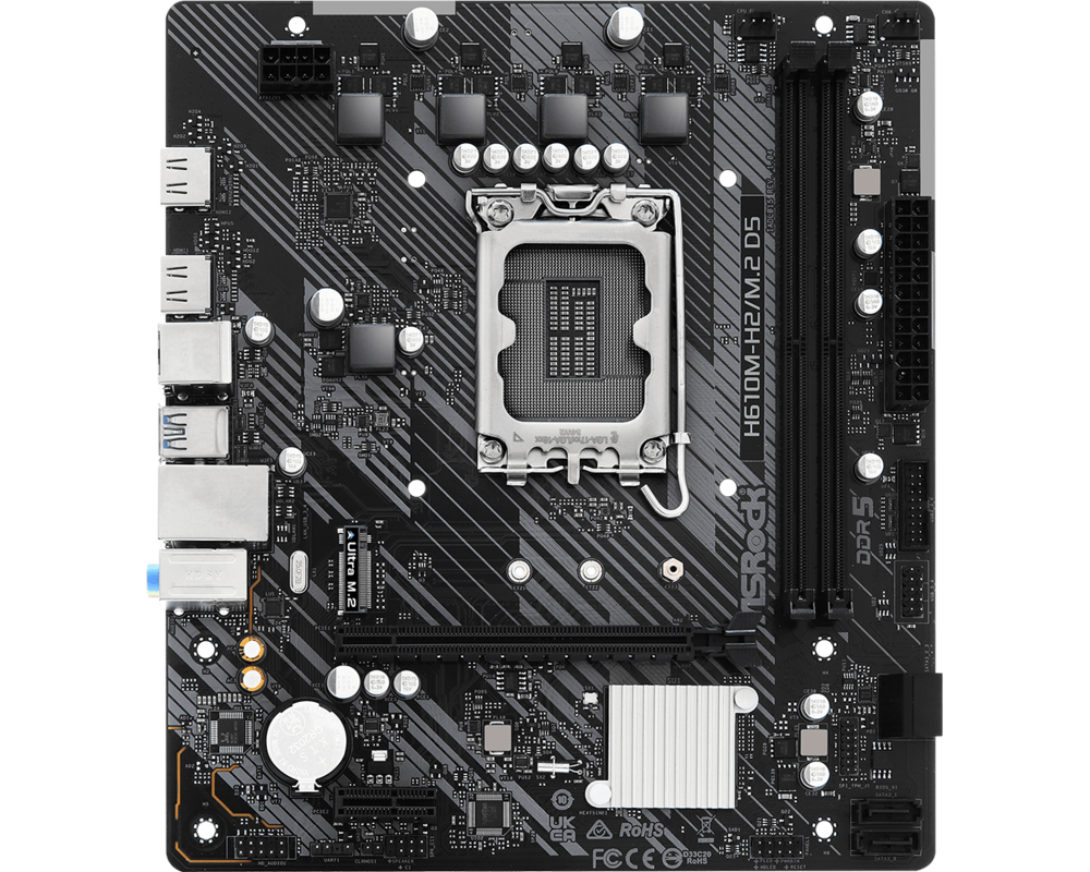 Дънна платка Asrock H610M-H2/M.2, LGA1700, DDR5, MATX 15 Дънна платка Asrock H610M-H2/M.2, LGA1700, DDR5, MATX 15