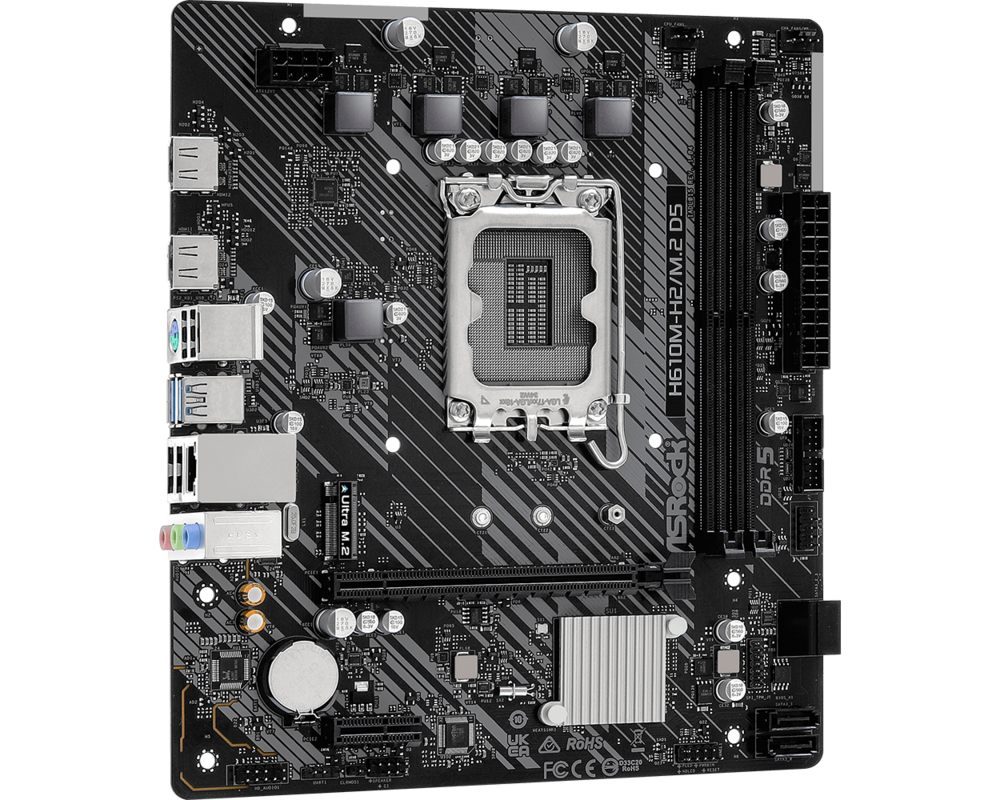 Дънна платка Asrock H610M-H2/M.2, LGA1700, DDR5, MATX 17 Дънна платка Asrock H610M-H2/M.2, LGA1700, DDR5, MATX 17