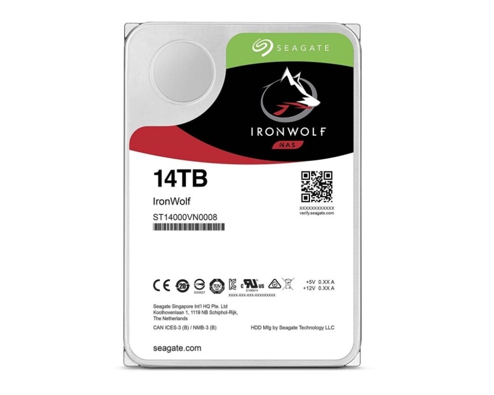 Твърд диск Seagate IronWolf 14TB NAS 7200 256MB Cache SATA 3.5" 2