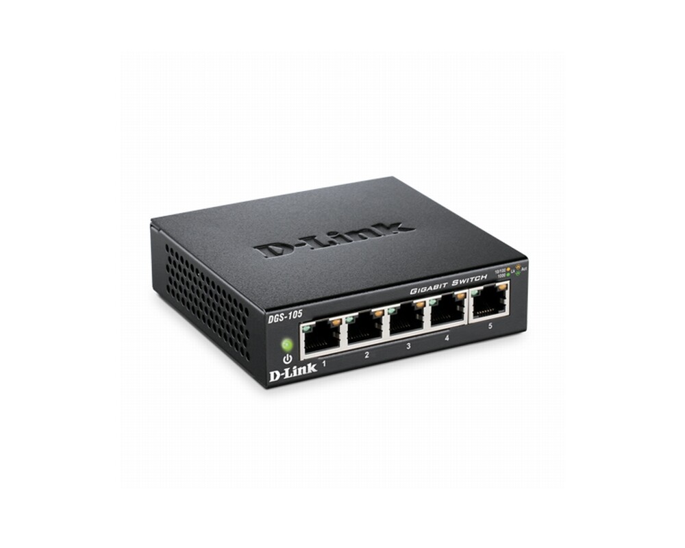 Switch (Комутатор) D-Link 5-Port Gigabit Ethernet Metal Housing Unmanaged DGS-105/E 3
