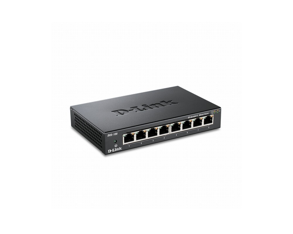 Switch (Комутатор) D-Link 8-Port Gigabit Ethernet Metal Housing Unmanaged DGS-108/E 3