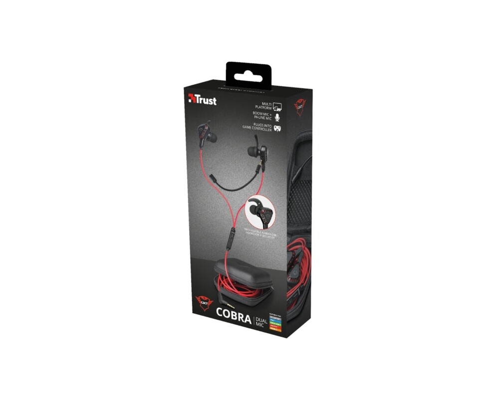 Слушалки TRUST GXT 408 Cobra Multiplatform Gaming Earphones 7