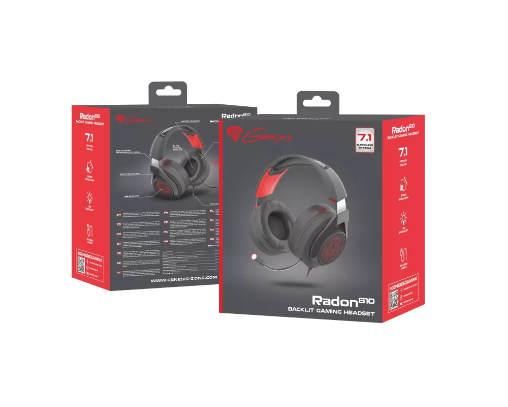 Слушалки Genesis Gaming Headset Radon 610 7.1 4