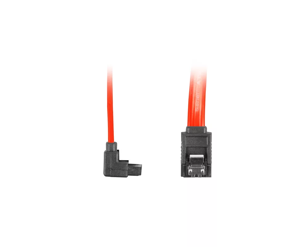 Кабел Lanberg SATA DATA II (3GB/S) F/F cable 50cm metal clips angled 2