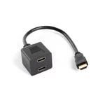 <span>Адаптери</span> Lanberg adapter HDMI-A (m) -> HDMI-A (f) x2 splitter <span class='catalog-num-in-name'>AD-0019-BK</span> - 