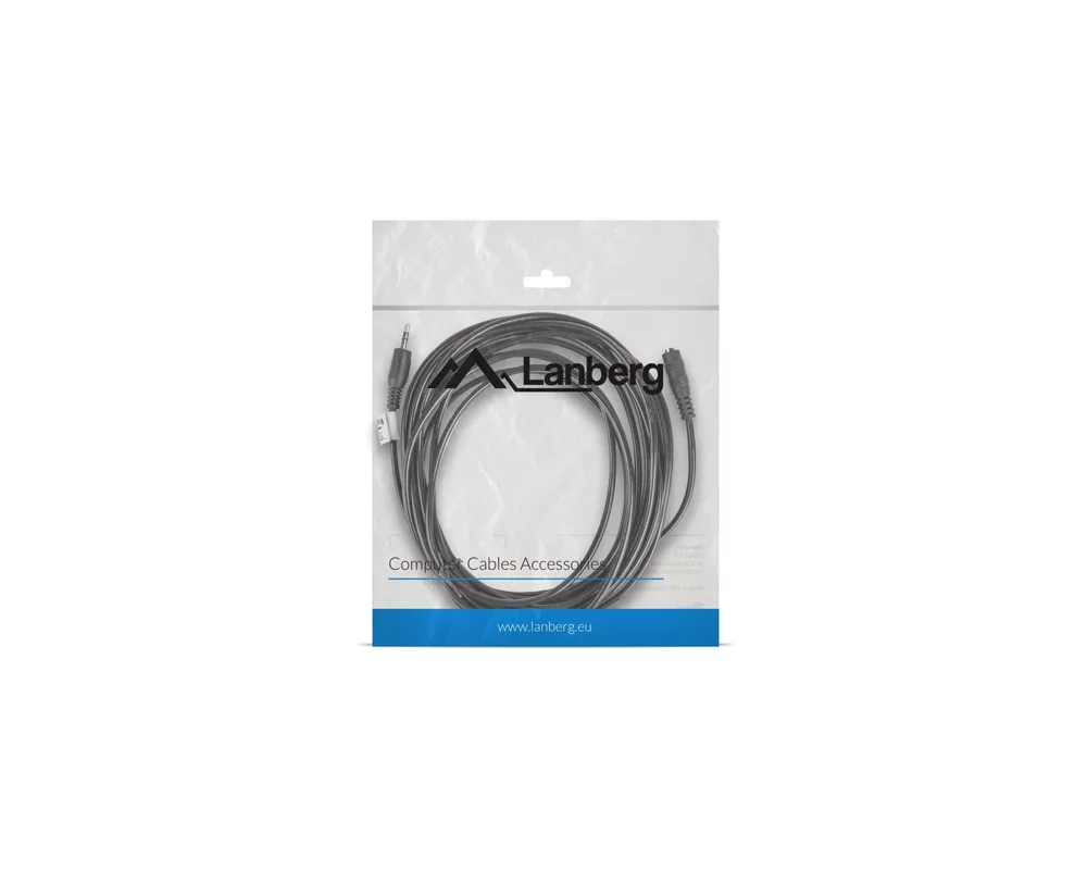 Аудио кабел Lanberg cable stereo mini jack (M) -> mini jack (F) 5m 4
