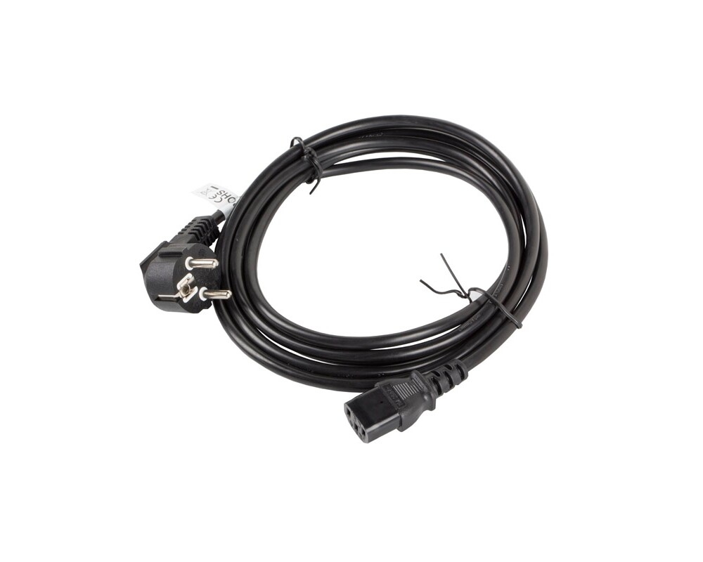 Кабел Lanberg CEE 7/7 -> IEC 320 C13 power cord 3m VDE 2