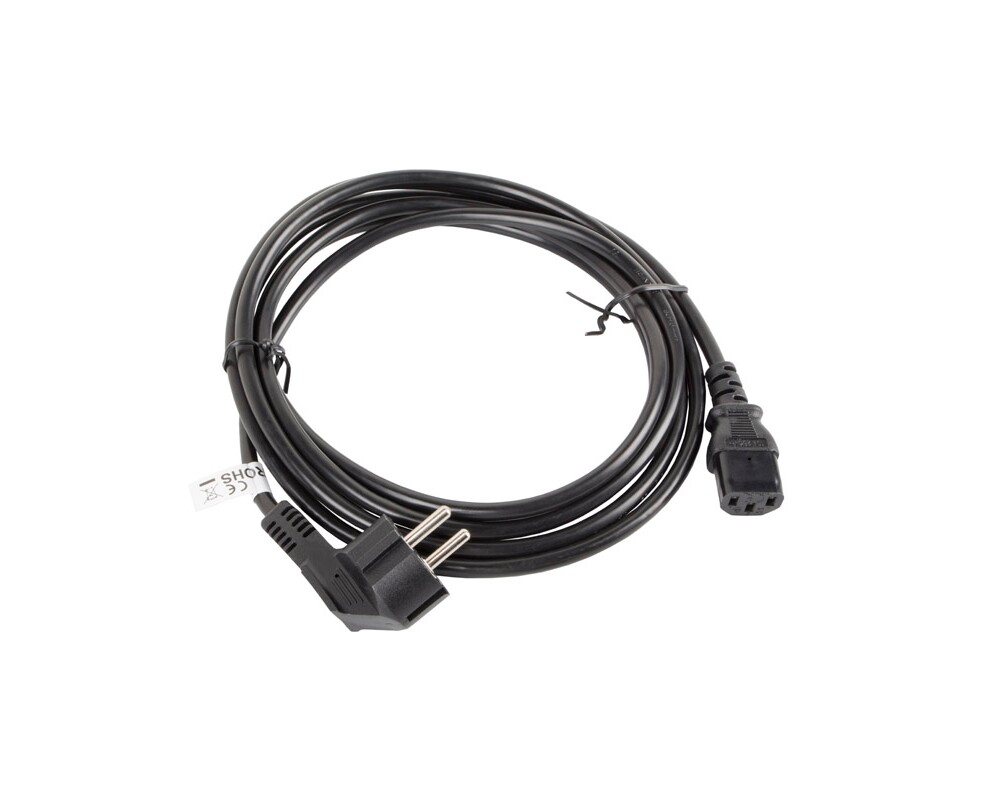 Кабел Lanberg CEE 7/7 -> IEC 320 C13 power cord 3m VDE 3
