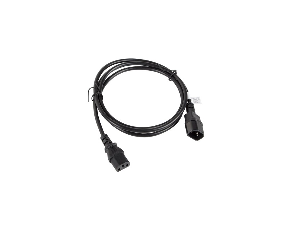 Кабел Lanberg extension power supply cable IEC 320 C13 -> C14 1.8m VDE 3