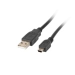 <span>Кабел</span> Lanberg USB MINI-B(M) ->  USB-A (M) 2.0 cable 1.8m <span class='catalog-num-in-name'>CA-USBK-10CC-0018-BK</span> - 