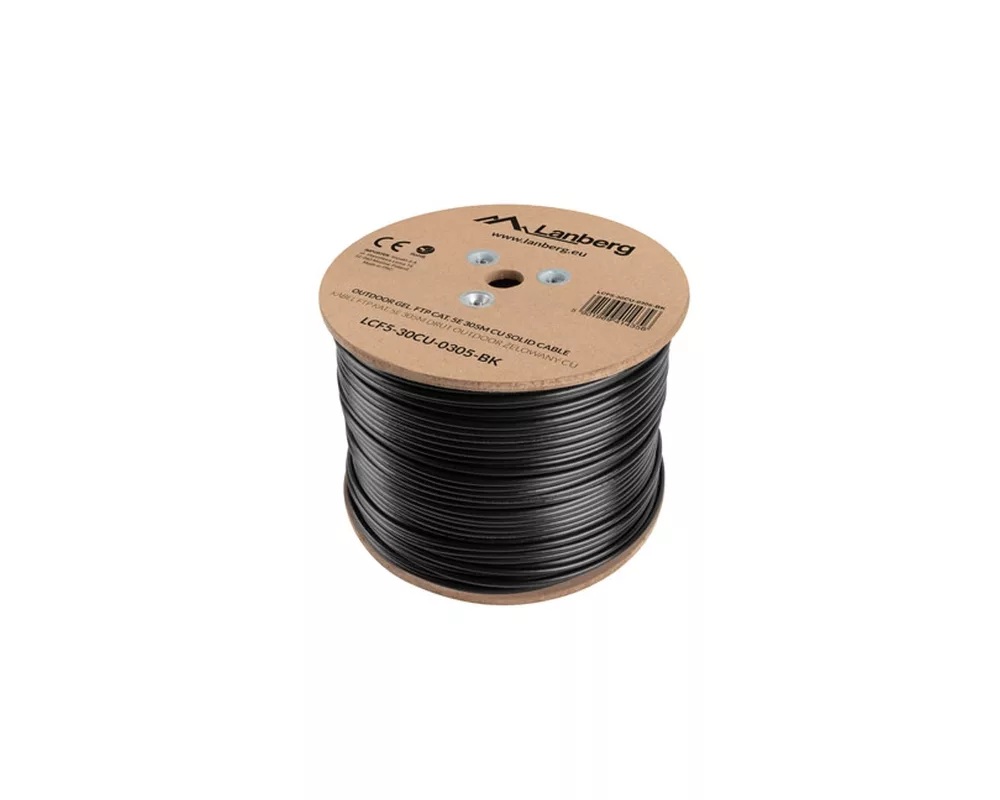 Мрежов кабел Lanberg outdoor LAN cable gel-filled FTP CAT.5E 305m solid CU 2