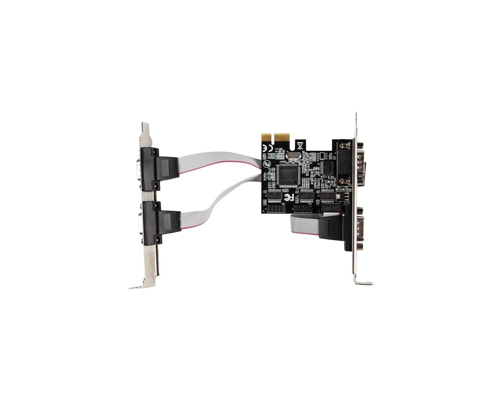 Мрежова карта Lanberg extension card PCI-express 4x com + low profile bracket 2