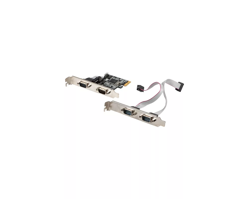 Мрежова карта Lanberg extension card PCI-express 4x com + low profile bracket 3