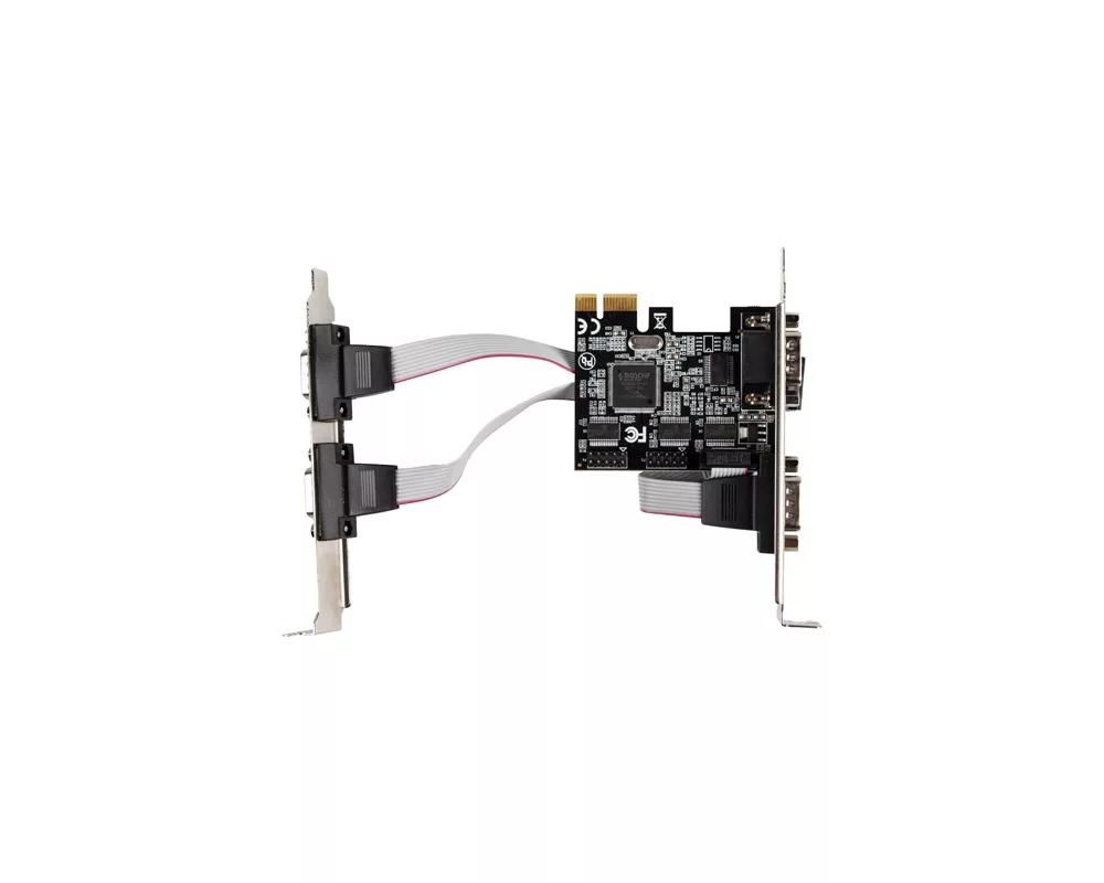 Мрежова карта Lanberg extension card PCI-express 4x com + low profile bracket 2