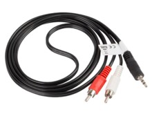  Lanberg mini jack 3.5mm (M) 3 pin -> 2X RCA (chinch) (M) cable 1.5m 146610 CA-MJRC-10CC-0015-BK на топ цена - PIC.bg