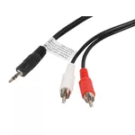 <span>Аудио кабел</span> Lanberg mini jack 3.5mm (M) 3 pin -> 2X RCA (chinch) (M) cable 1.5m <span class='catalog-num-in-name'>CA-MJRC-10CC-0015-BK</span> - 