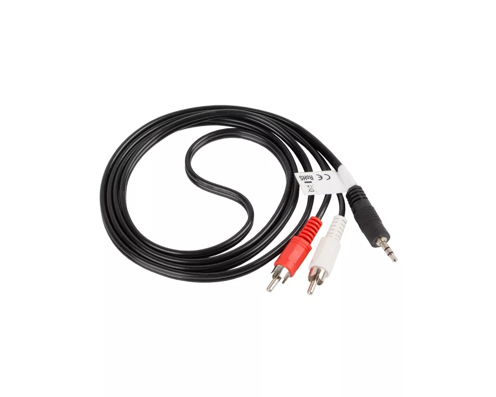 Аудио кабел Lanberg mini jack 3.5mm (M) 3 pin -> 2X RCA (chinch) (M) cable 1.5m 2