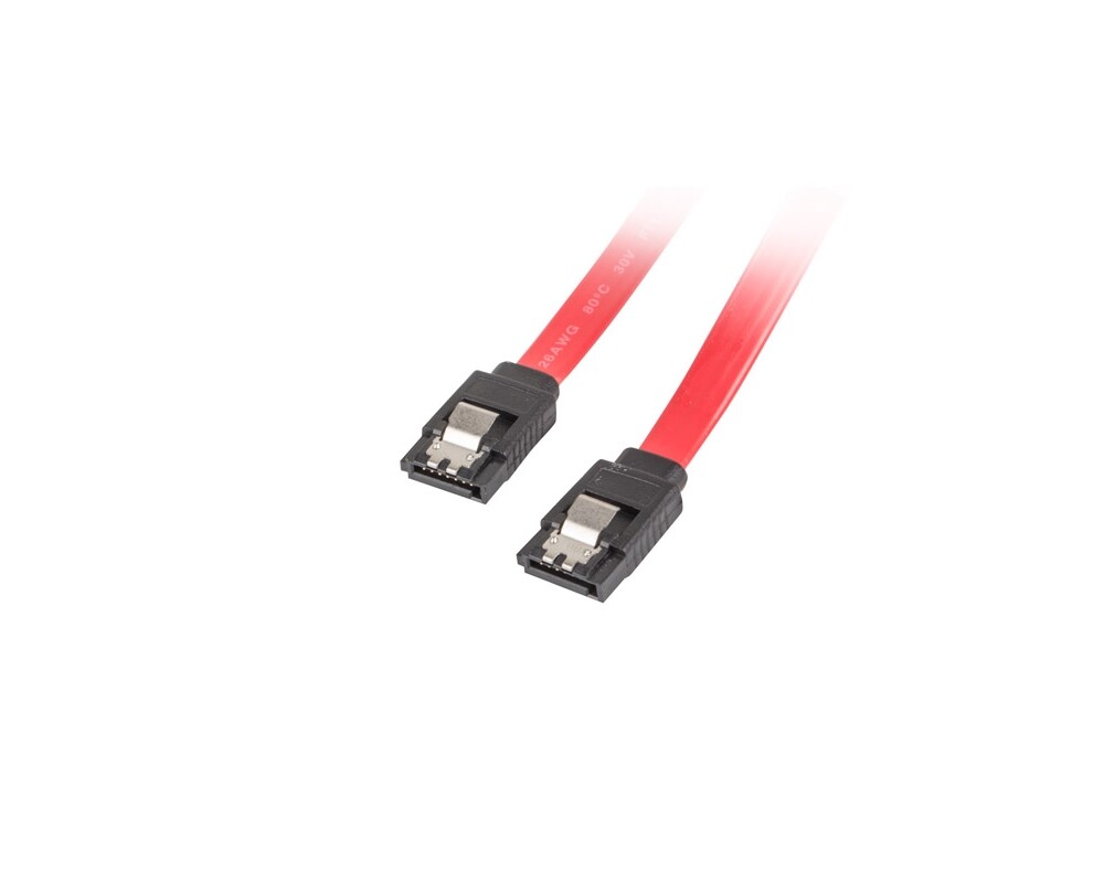 Кабел Lanberg SATA DATA III (6GB/S) F/F cable 100cm metal clips 2