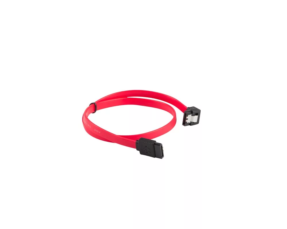 Кабел Lanberg SATA DATA II (3GB/S) F/F cable 70cm metal clips angled 3