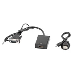 <span>Адаптери</span> Lanberg adapter VGA (f) + audio 3.5mm jack -> HDMI (m) <span class='catalog-num-in-name'>AD-0021-BK</span> - 
