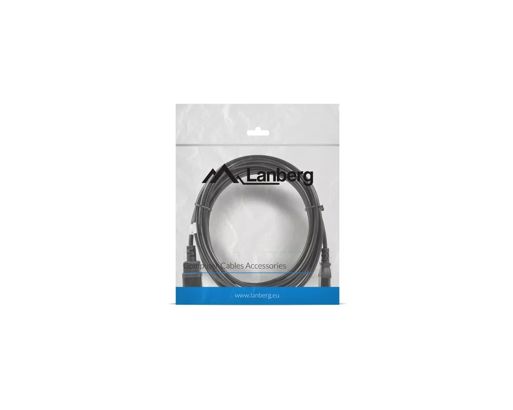Кабел Lanberg extension power supply cable IEC 320 C13 -> C14 5m VDE 3