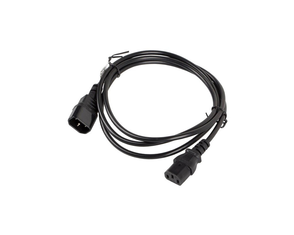Кабел Lanberg extension power supply cable IEC 320 C13 ->  C14 1.8m 3