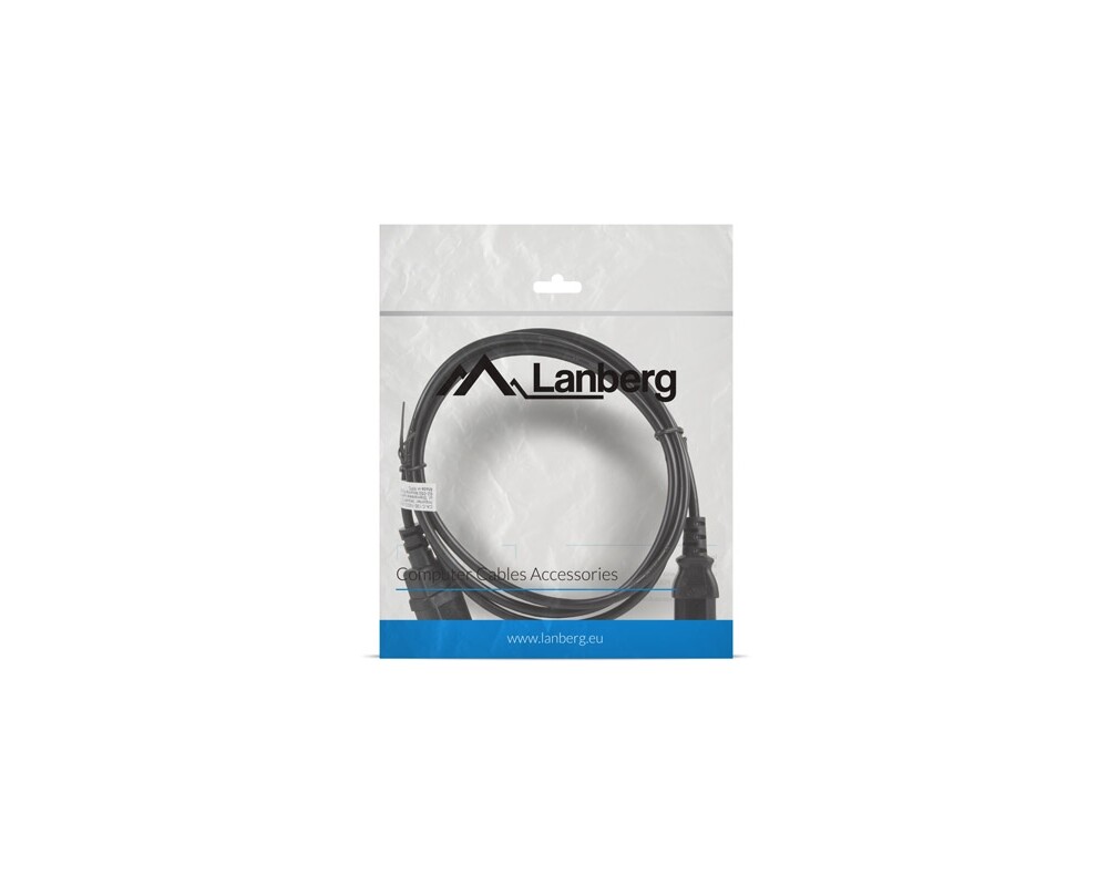 Кабел Lanberg extension power supply cable IEC 320 C13 ->  C14 1.8m 4