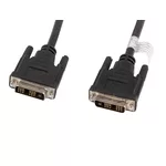 <span>Кабел</span> Lanberg DVI-D(M)(18+1)-> DVI-D(M)(18+1) cable 1.8m <span class='catalog-num-in-name'>CA-DVIS-10CC-0018-BK</span> - 