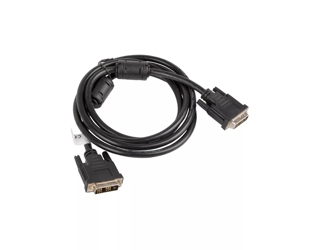 Кабел Lanberg DVI-D(M)(18+1)-> DVI-D(M)(18+1) cable 1.8m 2