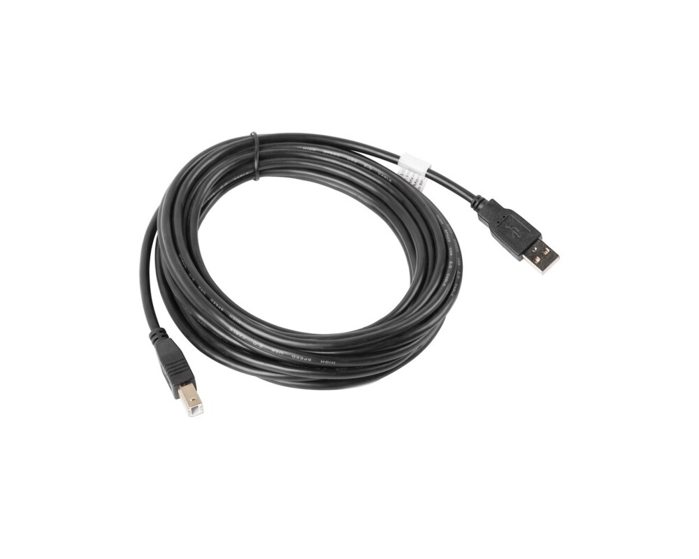 Кабел Lanberg USB-A (M) -> USB-B (M) 2.0 cable 5m 2