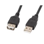 <span>Кабел</span> Lanberg extension cable USB 2.0 AM-AF <span class='catalog-num-in-name'>CA-USBE-10CC-0007-BK</span> - 