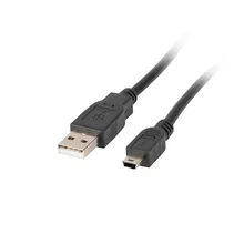  Lanberg USB MINI-B(M) ->  USB-A (M) 2.0 cable 1.8m 146778 CA-USBK-11CC-0018-BK на топ цена - PIC.bg