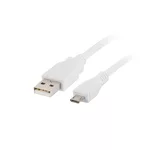 <span>Кабел</span> Lanberg USB MICRO-B (M)  ->  USB-A (M) 2.0 cable <span class='catalog-num-in-name'>CA-USBM-10CC-0030-W</span> - 