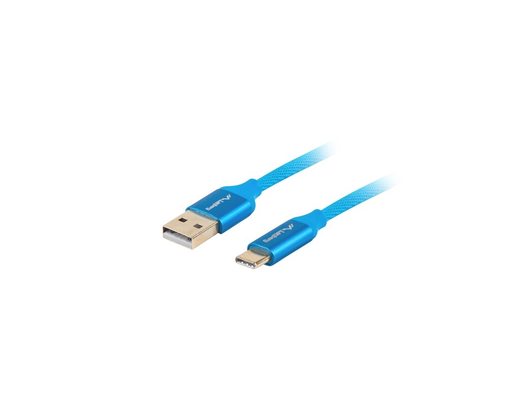 Кабел Lanberg USB-C(M) ->  USB-A (M) 2.0 cable 0.5m 2