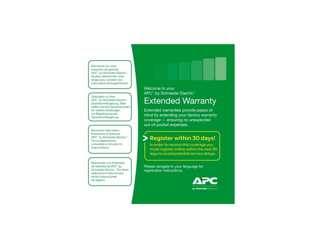 Разширена гаранция APC 3 Year Extended Warranty (Renewal or High Volume) 2