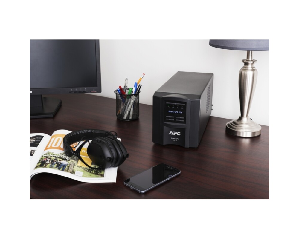 UPS APC Smart-UPS 750VA LCD 230V Tower SmartSlot USB 5min Runtime 500W with SmartConnect 3