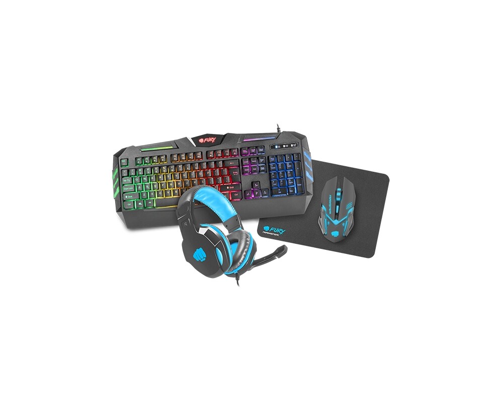 Клавиатура Геймърски комплект Fury Gaming combo set 4in1 15