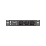<span>Електрически филтър</span> Lanberg power distribution unit (PDU) 10"1U 16A 3X 230V PL 2M <span class='catalog-num-in-name'>PDU-03E-0200-BK</span> - 