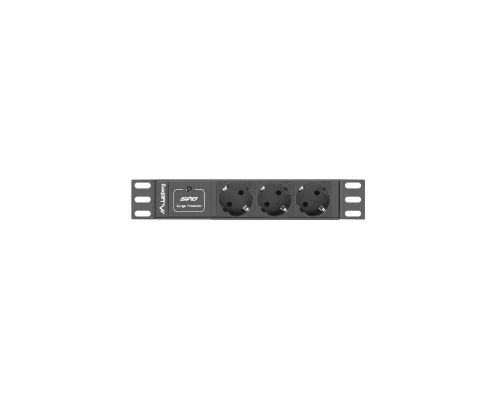 Електрически филтър Lanberg power distribution unit (PDU) 10"1U 16A 3X SCHUKO 2M 2