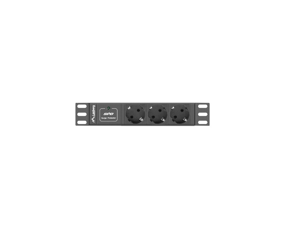 Електрически филтър Lanberg power distribution unit (PDU) 10"1U 10A 3X SCHUKO 2M 2