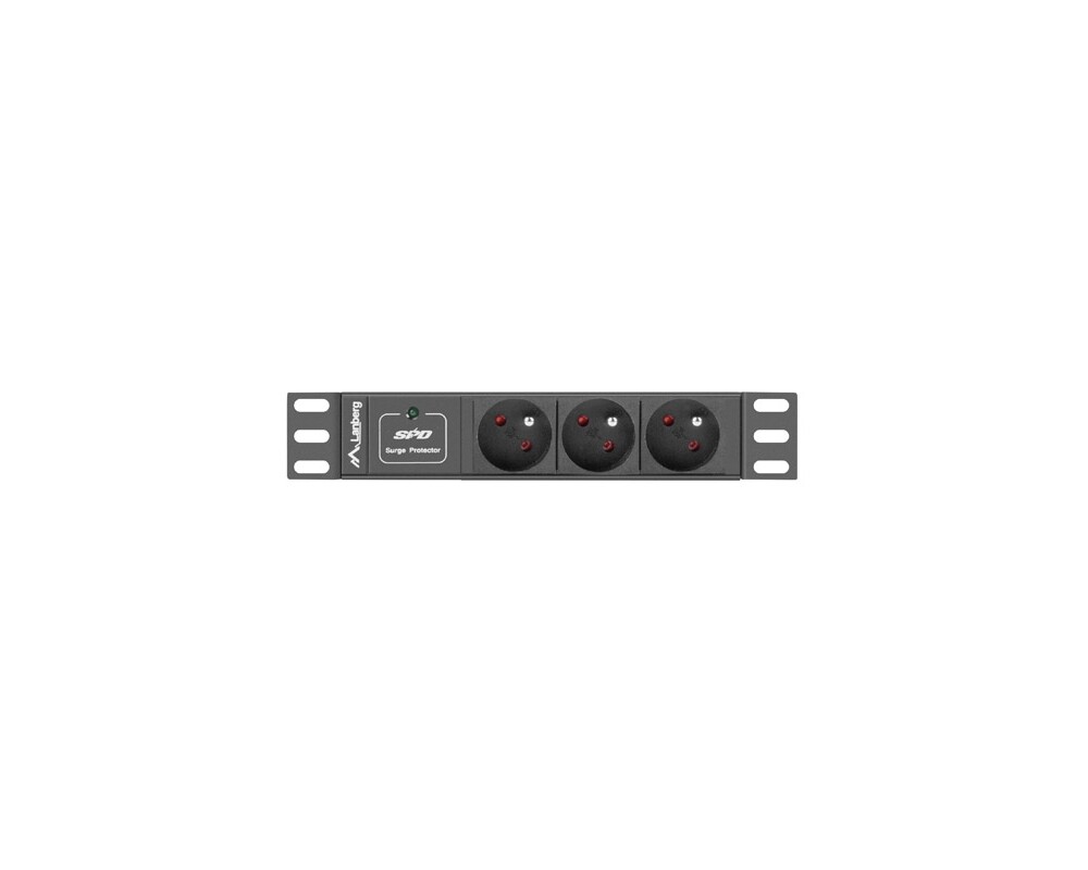 Електрически филтър Lanberg power distribution unit (PDU) 10"1U 10A 3X 230V PL 2M 3