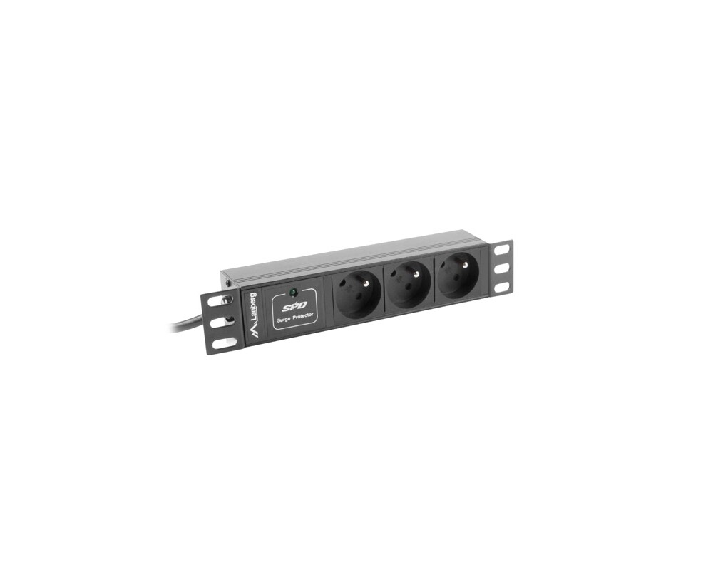 Електрически филтър Lanberg power distribution unit (PDU) 10"1U 10A 3X 230V PL 2M 2