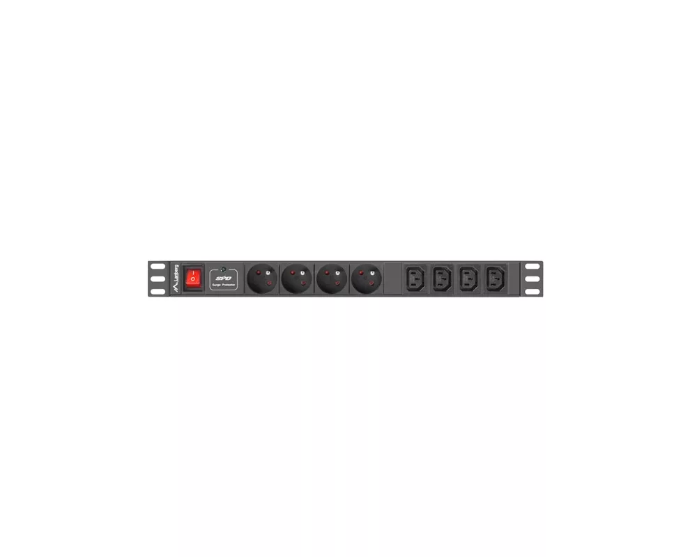 Електрически филтър Lanberg power distribution unit (PDU) 19"1U 16A 8 SOCKETS 2M 2