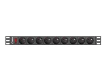  Lanberg power distribution unit (PDU) 19&quot;1U 16A 9 SOCKETS 3M 157699 PDU-09E-0300-BK на топ цена - PIC.bg