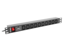  Lanberg power distribution unit (PDU) 19&quot;1U 10A 10 SOCKETS 2M 157700 PDU-10I-0200-IEC-BK на топ цена - PIC.bg