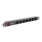 <span>Електрически филтър</span> Lanberg power distribution unit (PDU) 19"1U 16A 7 SOCKETS SCHUKO 2M <span class='catalog-num-in-name'>PDU-07F-0200-BK</span> - 